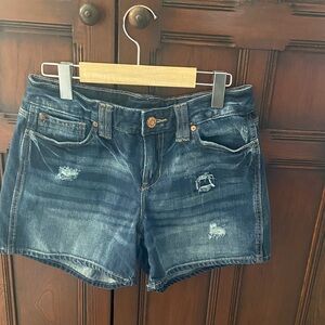 GAP Distressed Dark Blue Jean Shorts